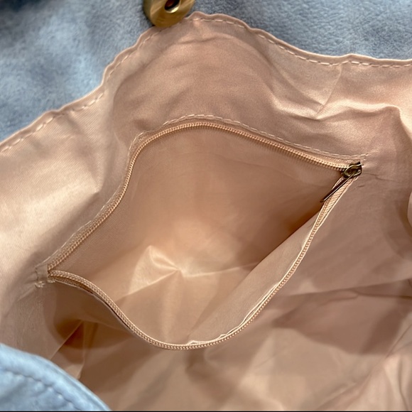 Blue Faux Leather Convertible HOBO Bag - Picture 9 of 14